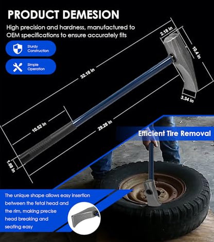 Yoursme Tire Bead Breaker Wedge Replacement for Ken-Tool 35429 Bead Brkg Wg, 32 in, STL, Duck-Billed Tire Hammer for Tire Removal on Passenger Car Truck Bus ATV UTV Farm Tractor Aircraft