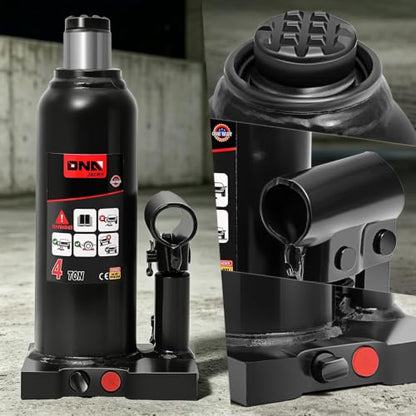 DNA Motoring 4 Ton Hydraulic Car Bottle Jack, Black, 8000 lbs Capacity | Automotive Welded Bottle Jack For Car SUV Pickup Truck, Auto Repair House Lift, with Manual handle & Carrying Storage Case - color: black, style: 4 ton
