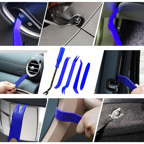 1355Pcs Car Retainer Clips & Metal Fasteners Kit - 36 Sizes Auto Push Rivets, Bumper U-Nuts & Screws with 5 Blue Trim Tools, Cable Ties. 3-Layer Storage Box for GM Ford (1355Pcs) - style: 1355pcs