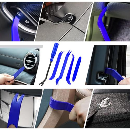 1355Pcs Car Retainer Clips & Metal Fasteners Kit - 36 Sizes Auto Push Rivets, Bumper U-Nuts & Screws with 5 Blue Trim Tools, Cable Ties. 3-Layer Storage Box for GM Ford (1355Pcs) - style: 1355pcs