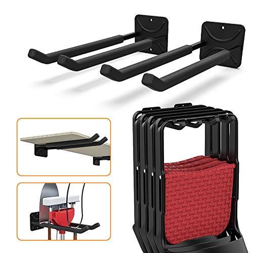 TORACK Garage Hooks Heavy Duty Tool Organizer, Wall Mount Hanger Rack Garage Storage Utility Hooks for Car Tires, Ladders, Chairs, Strollers, Power Tools, Garden Tools (2 Pack, 12.4" Hook) - size: 2-Pack 12.4" Heavy Hooks