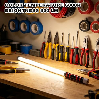 Flexible LED Flashlight Stick, 76cm/30in Rechargeable & Bendable LED Work Light Lamp Stick with 3 Lighting Modes for Mechanical Inspection Automotive Car Repair and Tight Spaces