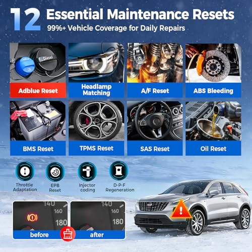 LAUNCH OBD2 Scanner CRP129X V3.0 Elite Scan Tool, 12 Resets Lifetime Update | Upgrade of CRP123X, ABS/SRS/Transmission/Check Engine Car Code Reader, FCA AutoAuth & Auto VIN, CANFD DoIP, 8.1 Android