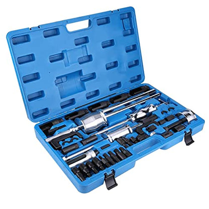 40Pcs Common Rail Diesel Injector Extractor Puller Set Injection Tool Kit,Slide Hammer Puller Adaptor Injector Puller Set