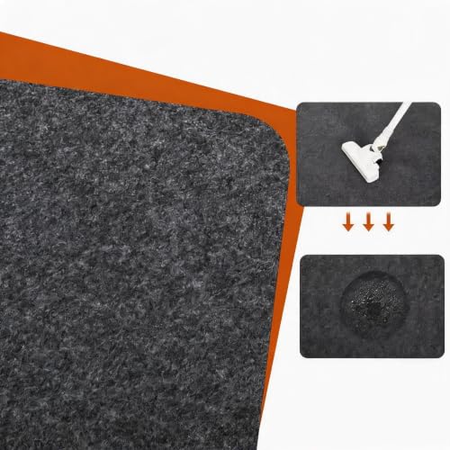 Towallmark Garage Floor Mat 7.5' x 20', Thick Premium Felt with Waterproof Backing, Heavy Duty Oil Absorbent Non-Slip Mat Protects Garage Floor for Large SUV, MPV, Pickup Truck & RV - size: 7.5' x 20'