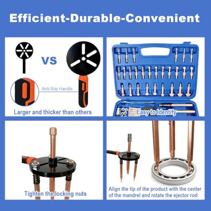 55-in-1 Bearing Puller Set, Heavy-Duty Blind Hole Puller Kit | Wheel Bearing Removal Tool, Internal External Bearing Separator Tool, Upgraded Blind Hole Puller Kit for Automotive