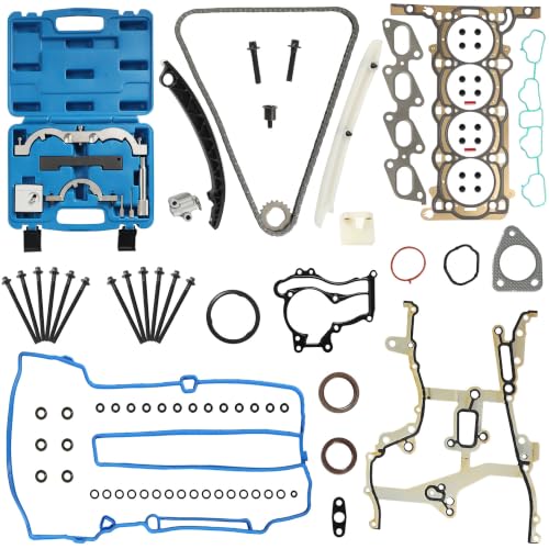 1.4l Turbo Timing Chain Kit Gasket Set Fit For Chevy Buick Cadillac 2011-21 | Fit For Buick Encore Chevy Cruze Limited Sonic Trax Volt Cadillac ELR Timing Tool Bolt Water pump HS26540PT1 ES72474 94311SX - size: Engine Rebuild Kit GM 1.4L