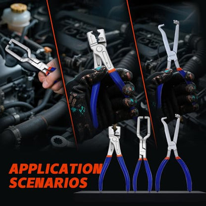 3-Pcs Fuel Line Disconnect & Clic-R Hose Clamp Plier Set - color: 3pcs Set-2