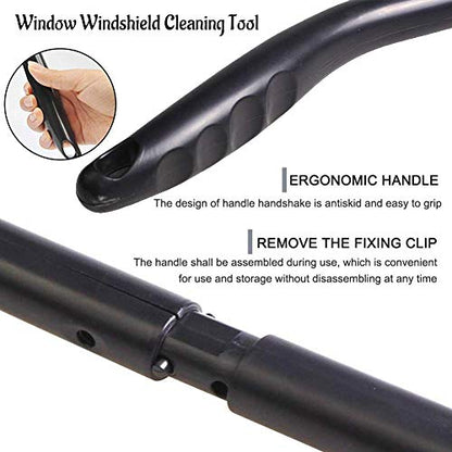 Car Window Cleaner, Windshield Cleaning Tool Auto Glass Cleaner Wiper Cars Interior Exterior Window Glass Cleaning Tool, Come with 4 Pads Washer Towel and 30ml Spray Bottle, Use Wet or Dry