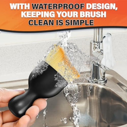 NADOBA Car Interior Cleaning Brush Set of 3, 2.29" x 3.98", Nylon Bristles | Car Interior Brush; Waterproof Plastic Handle, Transparent Storage Case; Reaches Dashboard, AC Vents, and Console