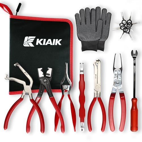 Electrical Disconnect Pliers for Cars, Automotive Connector Disconnect Tool Set with 8Pcs Terminal Removal Tools, High Carbon Steel Removal Pliers Kit for Cars, Trucks & SUVs