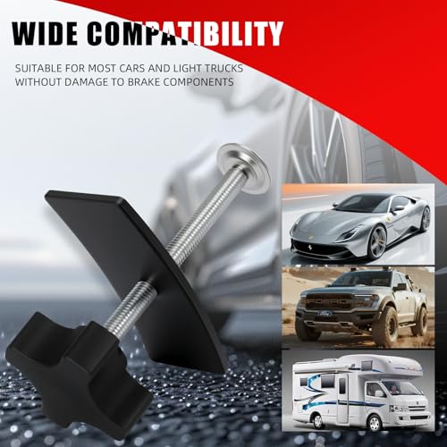 Heavy Duty Brake Caliper Compression Tool Kit, Solid Steel Disc Brake Pad Spreader & Piston Compressor for Inner Pad Replacement, Universal Fit for Most Cars & Light Trucks