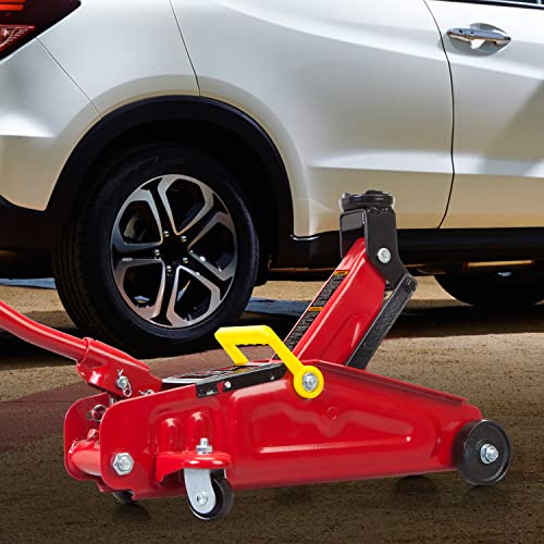 Big RED TAM820014S Torin Hydraulic Trolley Service/Floor Jack with Blow Mold Carrying Storage Case, 1.5 Ton (3,000 lb) Capacity, Red - size: 1.5 Ton (3,000 lb) with case, style: Steel