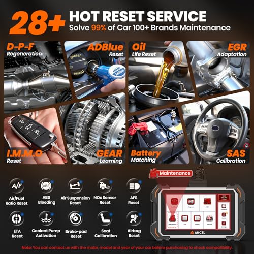 ANCEL DS500 Elite OBD2 Scanner, Full System Car Code Reader, Bidirectional Scan Tool, 28+ Reset Functions, ABS SRS Transmission Check Engine Code Reader, CAN FD FCA Auto Auth, Lifetime Free Update