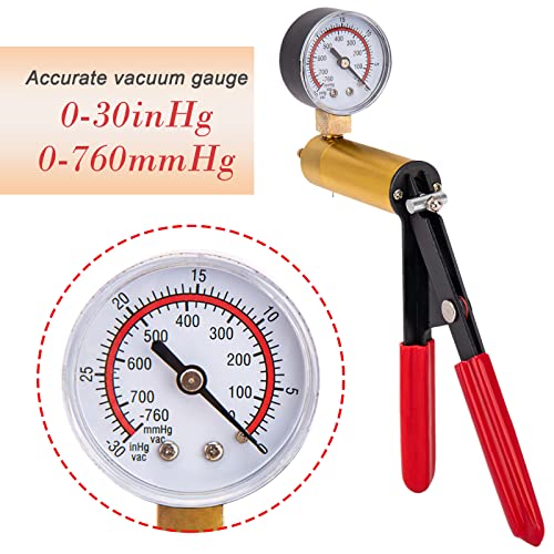 2 in 1 Brake Bleeder Kit, Hand Vacuum Pump Tester with Case and Adapters | One-person brake and clutch bleeding kit with hand vacuum pump, adapters, and case for cleaner, easier garage maintenance