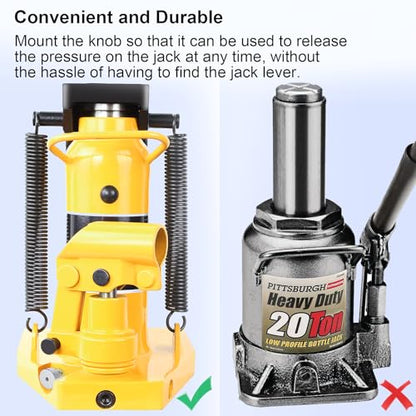 Suitable for Harbor Freight's Hydraulic Press Jack Valve Screws, 7/16'' Bottle Jack Valve Release Knob, Replaces Jack Handle Fitting, Made of 6061 Aluminium - size: 7/16''