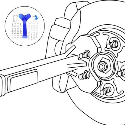 SGT Wheel Bearing Hub Removal Tool Kit,Universal Wheel Hub Removal Tool for Axle Bolted Hubs,Compatible with 5,6 and 8 Lug Hubs, Wheel Hub Buster Tool with Nuts and Hooks