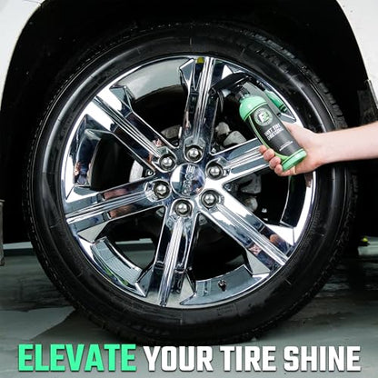 ExoForma Wet Tire Dressing Spray - Extremely High Shine Tire Dressing for That Wet Look - No Sling, Non-Greasy Silicone Formula with UV Protection - Easy to Apply, Minimal Cure Time - 16 fl oz - size: 16 Fl Oz (Pack of 1)