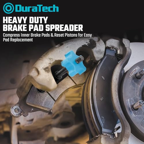 DURATECH Heavy Duty Caliper Piston Compressor Tool, Brake Pad Spreader with 2PCS Brake Caliper Hangers,Brake Piston Compressor Tool for Most Cars and Light Trucks - size: heavy duty