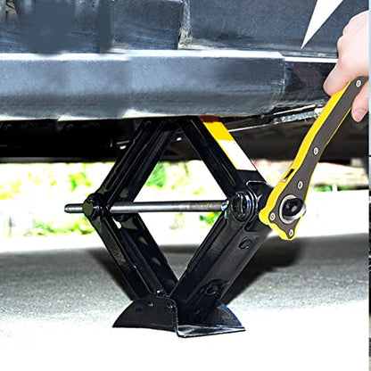 JOIKIT 2 Pack 1.5 Tons 3307 Lbs Capacity Scissor Jack, Car Jack with 2 Ratchet Handles, Car Scissor Jack Lift for Wagon, Van, SUV, Truck, Max Height 15 Inches