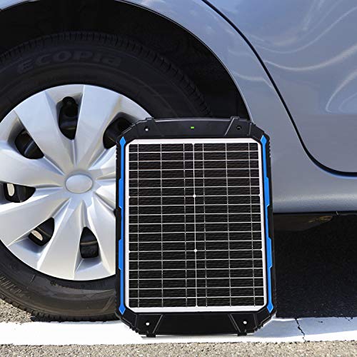 SUNER POWER 20W 12V Solar Battery Trickle Charger & Maintainer PRO, Built-in Intelligent MPPT Controller, Waterproof 12 Volt 20 Watt Solar Panel Charging Kits for Car Marine RV Trailer Boat Automotive