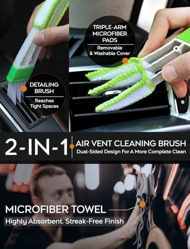 TAKAVU Car Duster Kit, Ultra Soft Microfiber, Lint & Scratch Free | Includes Storage Bag & Unbreakable Handle, Removes Pollen & Dust, Exterior & Interior for SUV & Home - size: Microfiber Soft Feather