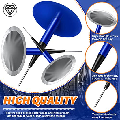 Frienda Tire Patches Kit Rubber Tire Repair Patch Mushroom Plug Kit Rubber Puncture Repair Plug for Car Motorcycle Truck Bus - size: 0.16" X 1.42", 0.24" X 1.89" and 0.35" X 2.36"
