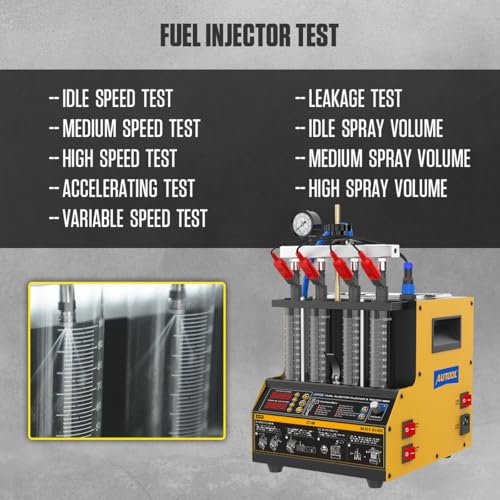 AUTOOL Automotive Motorcycle 4 Cylinder Ultrasonic Wave Injector Cleaner Petrol Injection Tester Cleaning Kit Tester