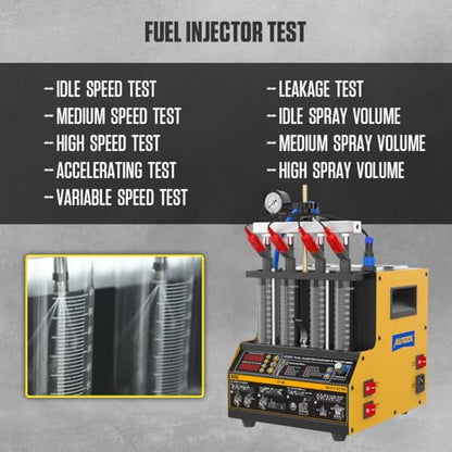 AUTOOL Automotive Motorcycle 4 Cylinder Ultrasonic Wave Injector Cleaner Petrol Injection Tester Cleaning Kit Tester