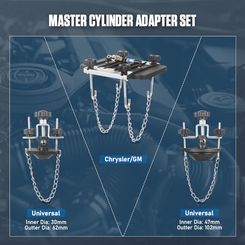 12 PCS Brake Master Cylinder Bleeder Kit Brake Master Cylinder Adapter Kit Brake Bleeder Kit 12PCS Brake Bleeder Adapter Set with 1 Japanese Quick Connector - size: 12 PCS Brake Bleeder Kit