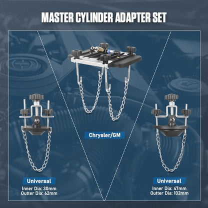 12 PCS Brake Master Cylinder Bleeder Kit Brake Master Cylinder Adapter Kit Brake Bleeder Kit 12PCS Brake Bleeder Adapter Set with 1 Japanese Quick Connector - size: 12 PCS Brake Bleeder Kit