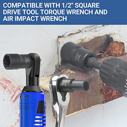 MABLEVI 10 PCS Bolt Nut Extractor Set, 1/2" Drive Impact Lug Nut Remover Socket Tool with Center Punch Bar for Damaged, Frozen, Studs, Rusted, Rounded-Off Bolts, Nuts & Screws - size: 10-piece