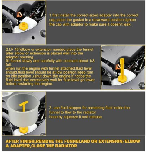 15PCS/Set Car Radiator Coolant Filling Funnel Kit Spill Proof Cooling System Tool Filling Funnel Spout Pour Oil Tool