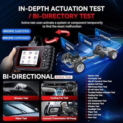 iCarsoft Bidirectional Diagnostic Tool for BMW/Rolls-Royce/Mini, BMM V3.0 All Resets/Battery Registration/ECU Coding Full System OBD2 Scanner for BMW Code Reader, Battery Test,Auto VIN-2025 Ver