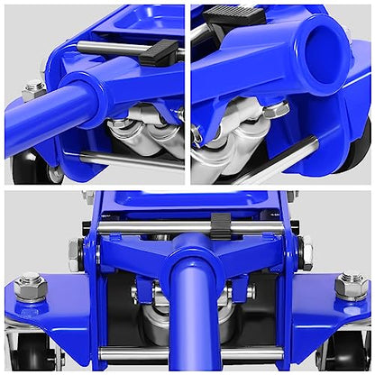 DNA Motoring Low Profile Hydraulic Trolley Service/Floor Jack, 4 Ton (8000 lbs) Capacity, Lifting Range 4.5"-20",Blue,TOOLS-00308 - color: Blue, style: 4 ton