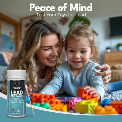 Lead Test Kit for Dishes, 30 Units, Lead Paint Test Kit, Lead Test Swabs for Instant Lead Detection – Home Use on All Surfaces: Painted, Dishes, Toys, Jewelry, Metal, Ceramics, Wood.