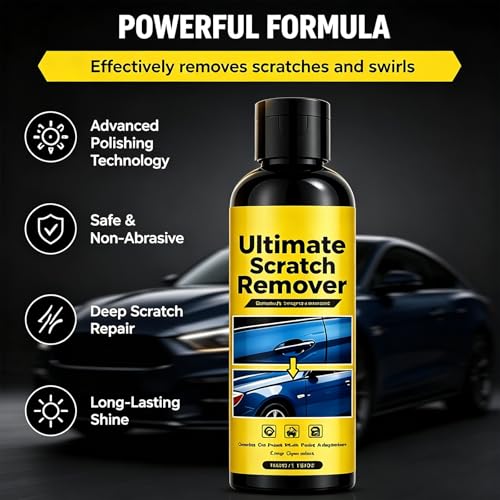 Nanopolix Scratch Remover – 60-Second Car Scratch Repair Kit, Removes Deep Scratches & Restores Shine for All Paint Colors, Quick Fix Polishing Paste 100g (3.53oz), 1 Set