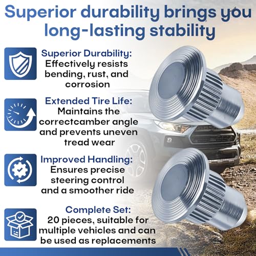 40 Pcs Camber Alignment Guide Pins Compatible with Chevrolet Silverado 1500/2500/3500 GMC Sierra 1500/2500/3500 Tahoe Suburban Yukon Cadillac Escalade Hummer H2 H3 Suspension Systems - size: 40 pack