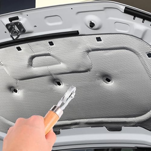 3pcs Car Tire Repair Tool Set with 3mm, 6mm, and 12mm Silver Metal and Wood Rollers to Minimize Air Bubbles and Tube Patch Adhesion for Tire Repair