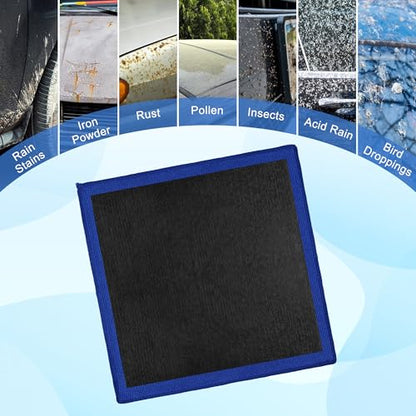 1 Pack Clay Towel 12 x 12 Inch, Blue Clay Bar Towel for Detailing | Clay Decontamination Towel for Car Paint, Reusable Synthetic Clay Bar Towel for Smooth Washing - color: Blue