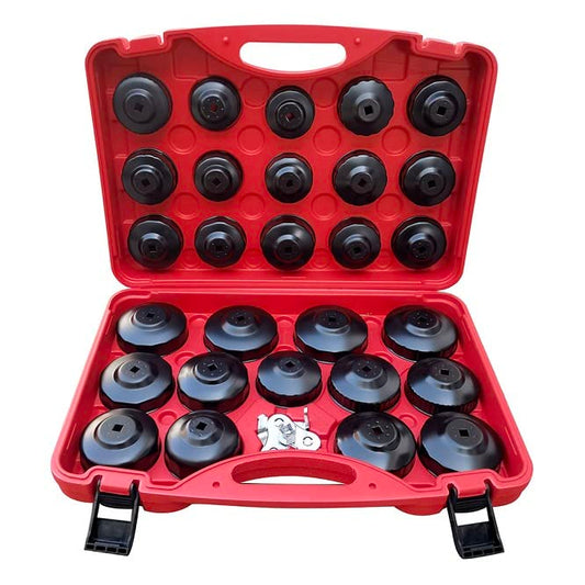 30 Pcs Oil Filter Wrench Set, Steel Oil Filter Socket Set, 3/8" Drive Oil Filter Removal Tool Kit, Oil Filter Socket Set - style: 30pcs
