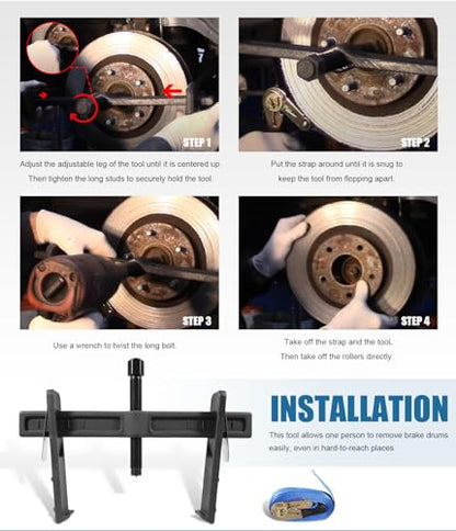 6980 Drum and Rotor Puller, Drum Brake Hub Puller for Removing Hub Drums, Rotors, Drive Wheels, Gears, Flywheels, Pulleys