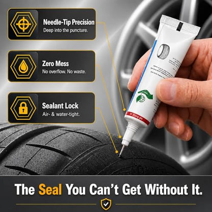 61 PCS Tire Repair Screws with Ergonomic Screwdriver & Sealant, 2026 New Heavy Duty Screw Tire Plug Kit，Flat Tire Repair Kit for Tubeless Tires on Cars, SUVs, Motorcycles, Trucks, ATVs & E-Bikes - size: 61PCS Kit