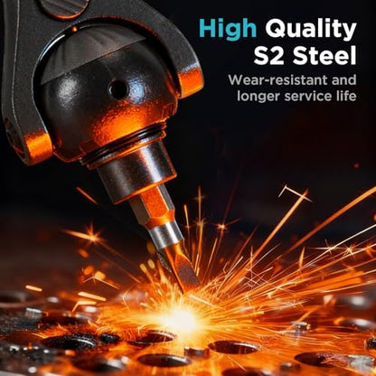 STEELITE 40 in 1 Ratchet Screwdriver Set with Detachable Handle, 180° Ratchet Head, Magnetic Tool Kit with Case for Computer, Electronics Repair, Ideal for Home, DIY, and Maintenance