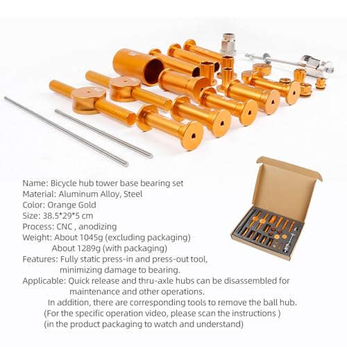 Premium Bike Hub Bearing Press & Removal Tool Kit - Compatible with DT Swiss EXP, DT350, XD, NOVATEC - MTB & Road Bicycle Repair Tools
