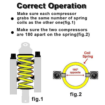 ORXPLUS Tools Motorcycle & Bike Coil Spring Shock Compressor Tool | Heavy-Duty Mechanical Compacting Tool Safely Compresses Motorcycle Rear Shock & Bicycle Coil Springs