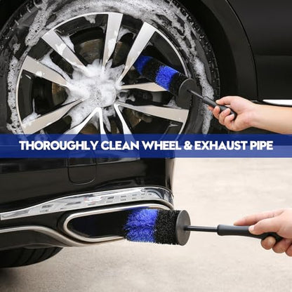 Qydipclin 39Pcs Car Detailing Kit, Car Detailing Brush Set, Car Wash Cleaning Kit, Car Detailing Brushes, Professional Car Care Kit for Interior Exterior Wheels, Blue - size: 39pcs
