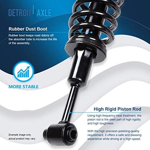 Detroit Axle - 2pc Front Struts for 2004-2005 Ford Explorer Mercury Mountaineer, 2 Complete Struts with Coil Spring Assembly Replacement Quick Install Ready Struts Shocks Assembly - size: 171398 x2/PAIR