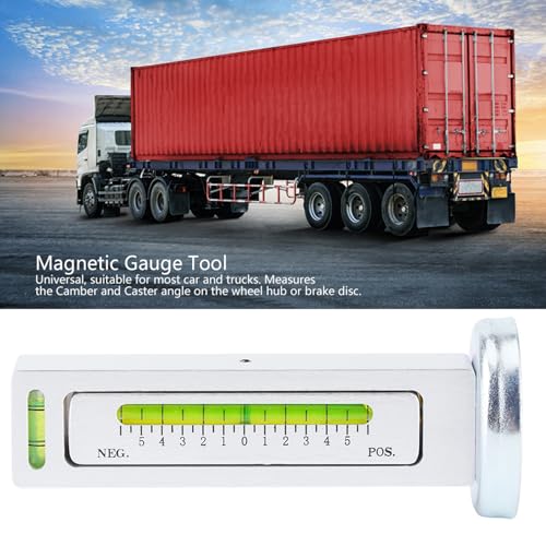 Adjustable Universal Magnetic Gauge Tool, Aluminum Wheel Alignment Gauge for Car Truck Camber Castor - Durable Aluminum, Easy Operation, Accurate Angle Measurement