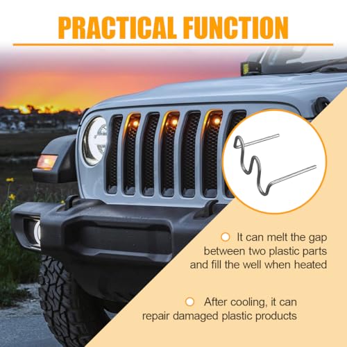 1200PCS Plastic Welder Staples - 6 Different Shapes 0.6 0.8mm Hot Staples Car Plastic Welding Kit with Storage Box - Stainless Steel Bumper Welding Rods Nails Repair Kit for Dashboard Lamp Holder